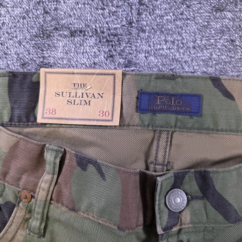 Polo Ralph Lauren Sullivan Slim Camo Jeans Mens 38x30 Camouflage Pony Hunting